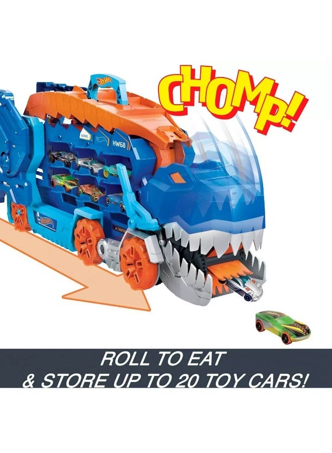 Hot Wheels City Ultimate T-Rex Transporter Hauler Set - Image 1