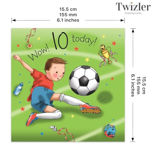 Twizler Happy Birthday Card for Boys, 6.1 x 6.1 Inches, Printed on Cardstock with Premium Envelope - Image 3