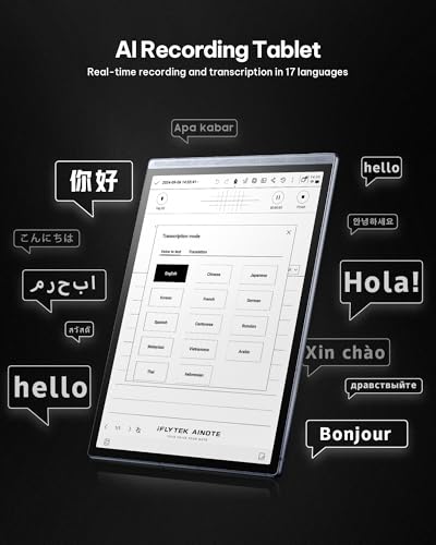 iFLYTEK AINOTE Air 2 AI Paper Tablet Writing Tablet 82inch Digital Notebook with Pen VoicetoText Transcription MultiLanguages Chatgpt Support - Image 3