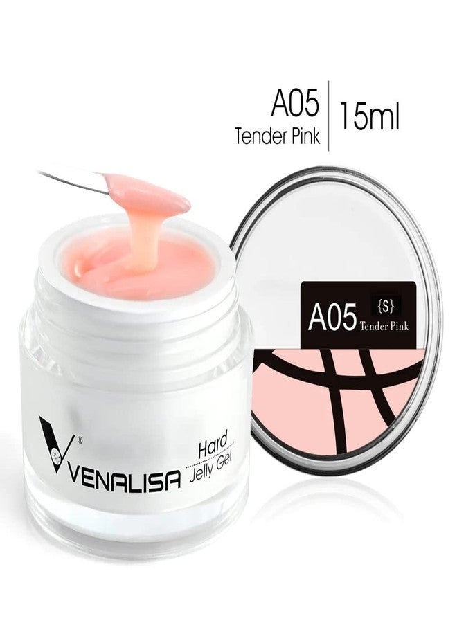 VENALISA Tender Pink Color Builder Gel for Nails Extension-15ml Hard Jelly Gel Strengthen Nail Extension French Nail DIY design (A05) - Image 2