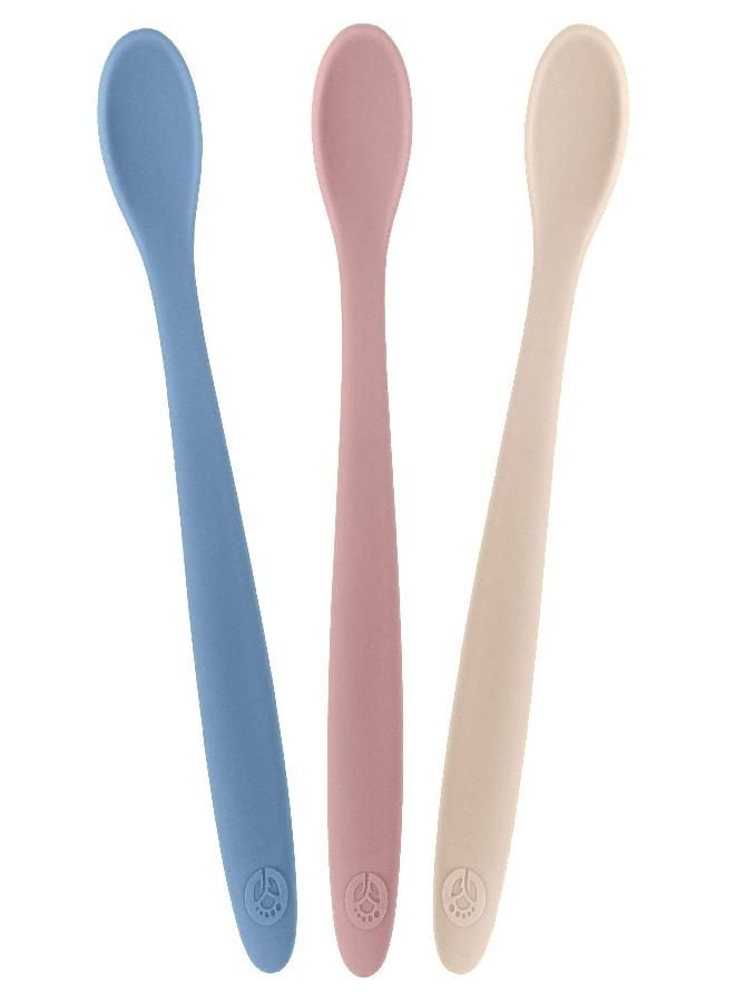 WeeSprout Silicone Baby Spoons - First Stage Infant Feeding Spoons With Soft-Tip, Bendable Baby Utensils for Parent & Self-Feeding, Ultra-Durable & Chewproof, Dishwasher Safe, Set of 3 - Image 4