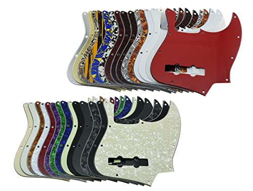 KAISH 4 String J Bass Style Pickguard Bass Pick Guard Scratch Plate for USA/Mexico Jazz J Bass Vintage Tortoise - Image 4
