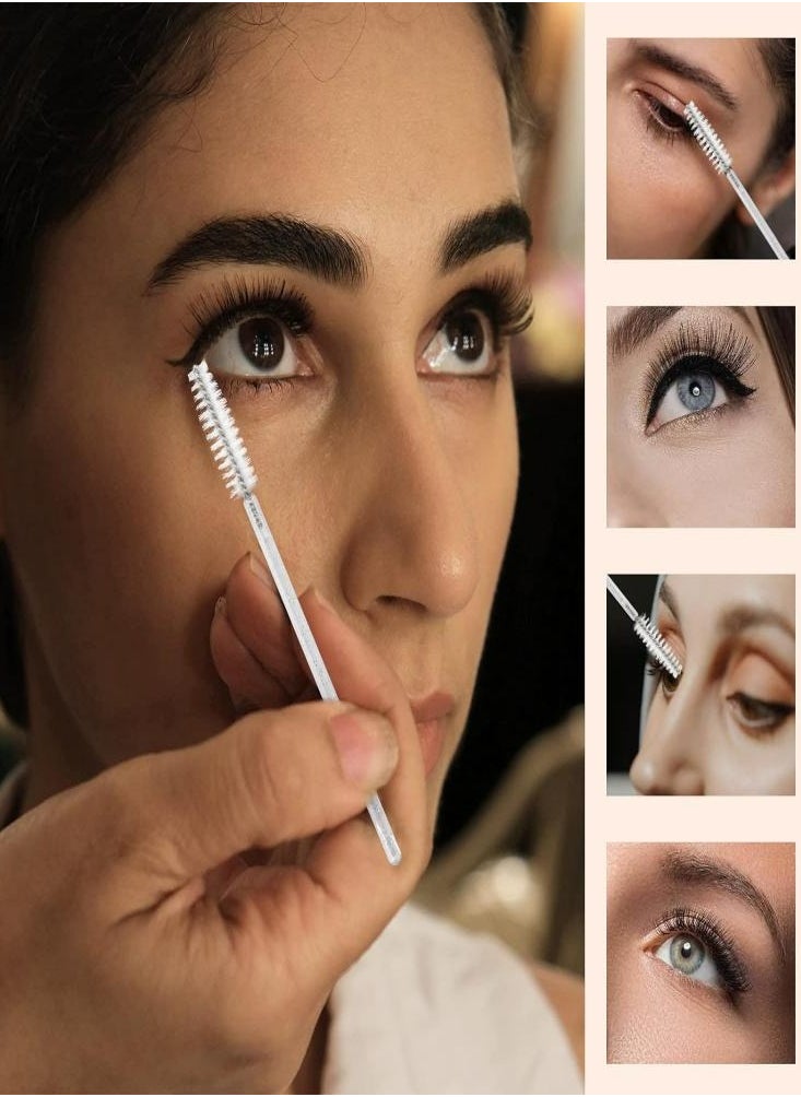 Oasisgalore - 100Pcs Mascara Brush  Disposable Crystal Rod Eyelash Curls Spoolies Disposable Lash Eyebrow Brush EyeLash Extension for Makeup - Image 1
