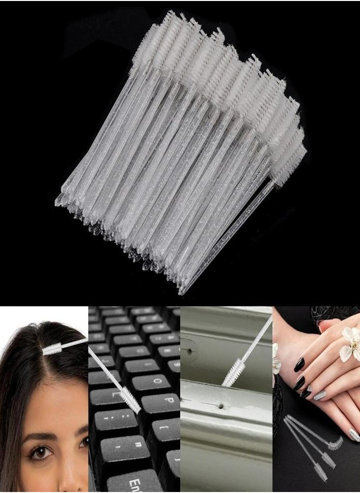 Oasisgalore - 100Pcs Mascara Brush  Disposable Crystal Rod Eyelash Curls Spoolies Disposable Lash Eyebrow Brush EyeLash Extension for Makeup - Image 1
