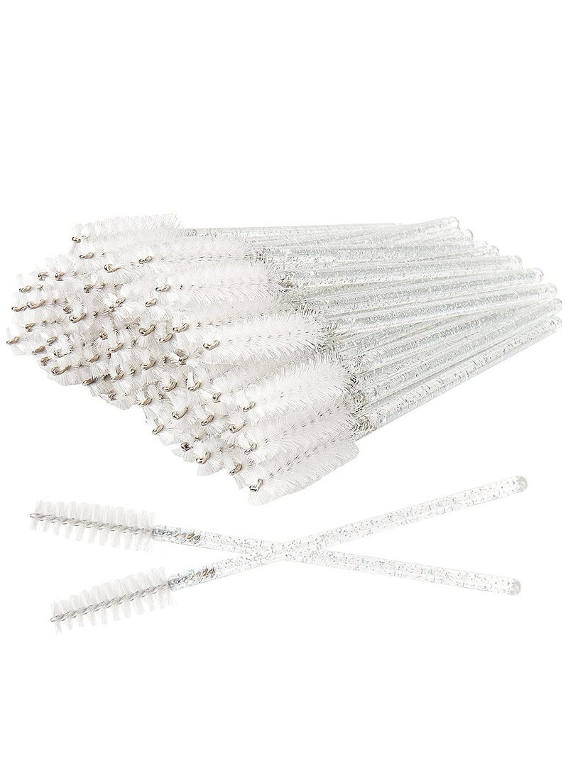 Oasisgalore - 100Pcs Mascara Brush  Disposable Crystal Rod Eyelash Curls Spoolies Disposable Lash Eyebrow Brush EyeLash Extension for Makeup - Image 1