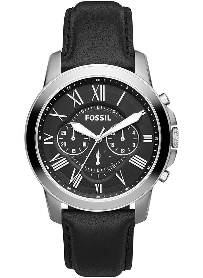 FOSSIL Fossil Men's imported waterproof leather black strap watch FS4812IE  - Image 1
