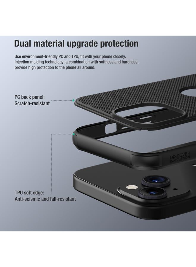 نيلكين جراب لهاتف iPhone 15 Super Frosted Shield Pro جراب واقٍ للهاتف مع شعار مقطوع - Image 5