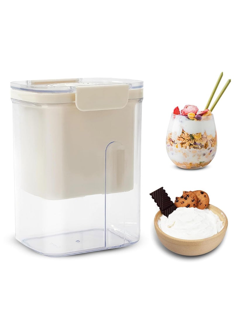 SUPVOX - Supvox® Yogurt Filter Strainer, BPA-Free Greek Yoghurt Curd Maker Multifunctional with fine mesh & lid for Coffee Soybean Milk Fruit Juice - Image 1