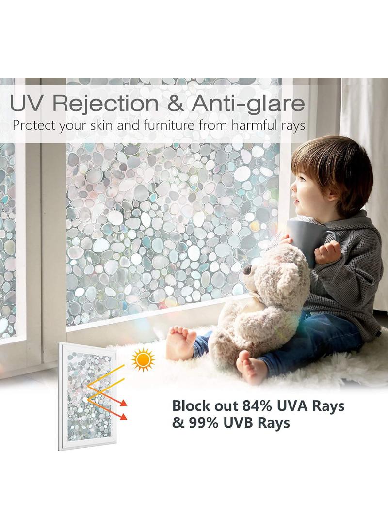 Y&D Window Film Decorative Privacy No Glue Glass Sticker For Door Home House Ofiice Heat Control Anti UV 120 x 200 cm  - Image 3