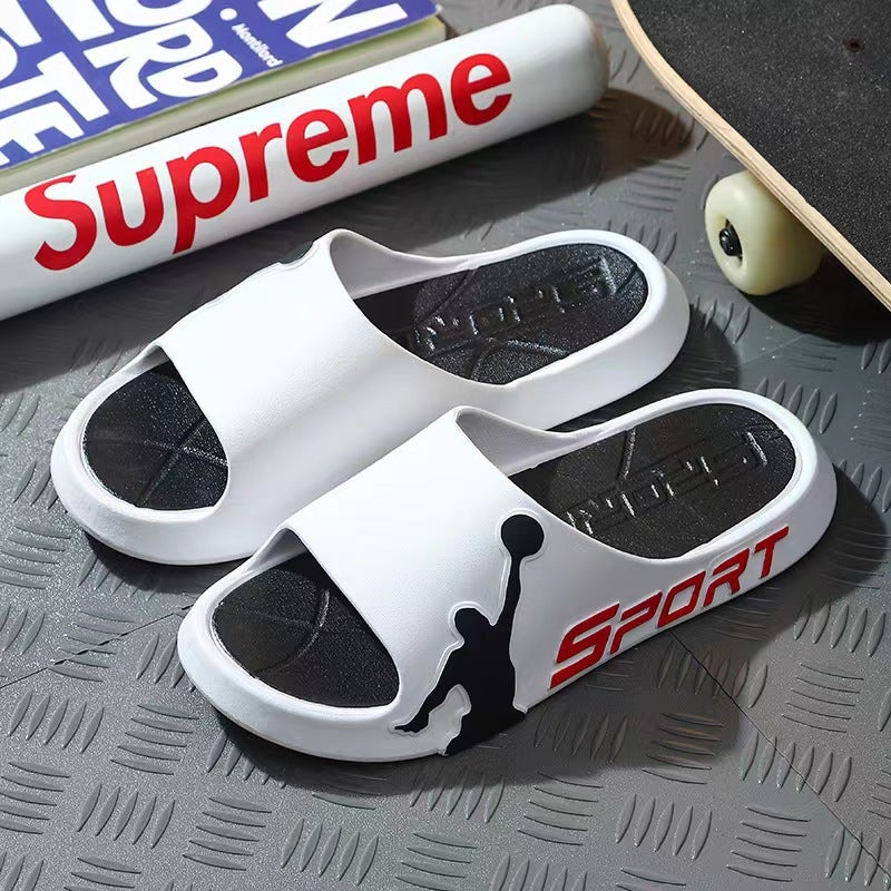 Slippers mens outdoor wear fashionable non-slip summer home soft bottom thick bottom bathroom indoor home boys slippers Green - Image 2
