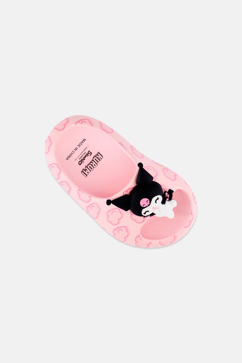 Sanrio Toddlers Girl Kuromi Slip On Slippers, Pink - Image 3