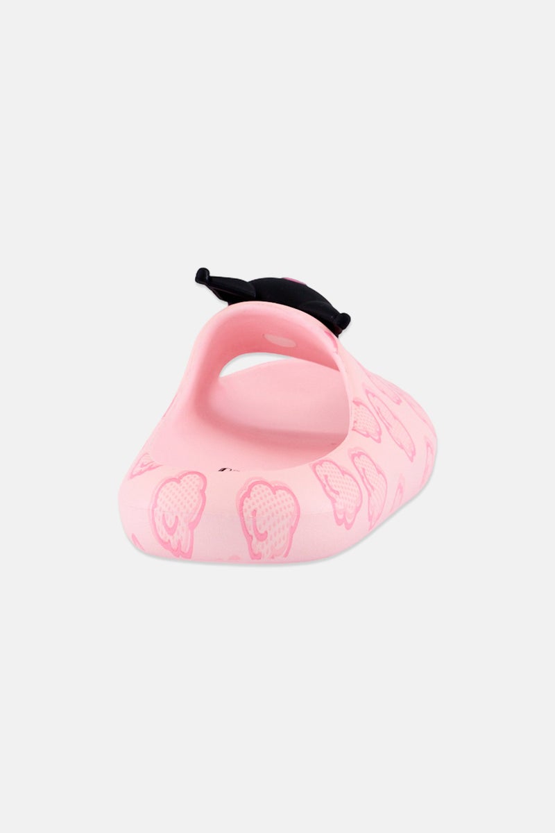 Sanrio Toddlers Girl Kuromi Slip On Slippers, Pink - Image 2