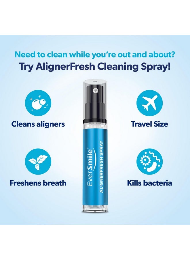 EverSmile EverSmile AlignerFresh Original Clean Spray. Retainer & Invisalign Cleaner Spray - On The Go Aligner Cleaning & Teeth Whitening. Kills Bacteria & Freshens Bad Breath. Mint Flavored (2pk)  - Image 2