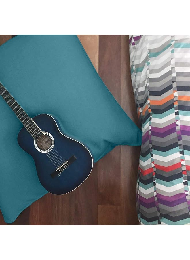 إيروريكس وسادة أرضية عملاقة من حشوة الألياف الدقيقة المخملية 90×90 سم، فيروزي - Image 2