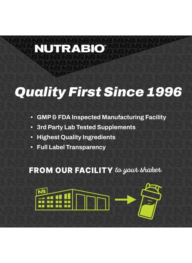 NutraBio Classic Whey Protein Powder Supplement - 25g of Protein Per Scoop - Full-Spectrum Amino Acid Profile with No Fillers, Artificial Colors, or Preservatives - Strawberry Shortcake, 2 Pounds  - Image 4
