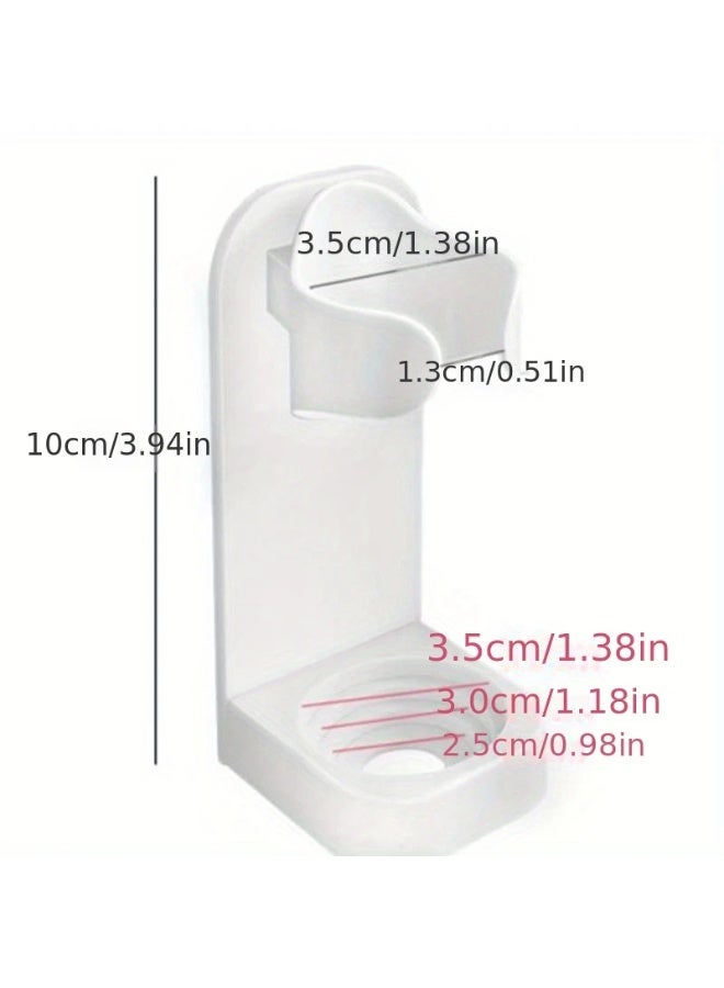 Goolsky 1pc Wall-Mounted Electric Toothbrush Holders, Self-Adhesive Toothbrush Head Stands, No-Drill Storage Racks, Plastic, Bathroom Organizer Accessories  - Image 2