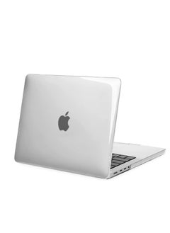 Generic Case Compatible for NEW Macbook Pro 14.2 inch M1 A2442 with Touch ID 2021 Release Plastic Hard Shell Smooth Shiny Surface White  - Image 1