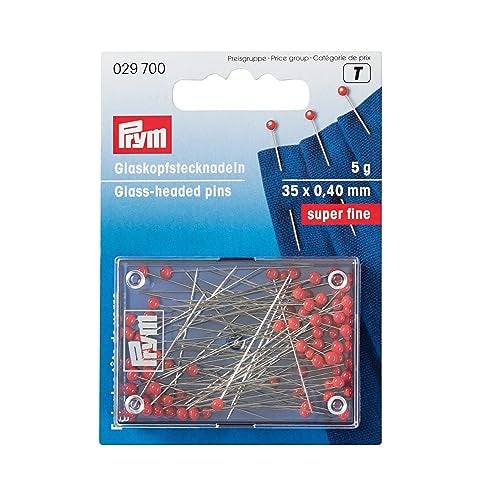 PRYM دبابيس زجاجية برأس أحمر من برايم 1-2/5" - Image 5