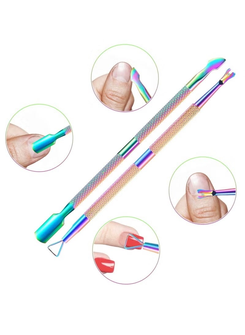 Cuticle Trimmer Cuticle Remover with Cuticle Pusher, Professional Stainless Steel Durable Pedicure Manicure Tools, Cutter Nipper Scissor Clipper for Fingernails and Toenails Dead Skin (Multicolour) - Image 4