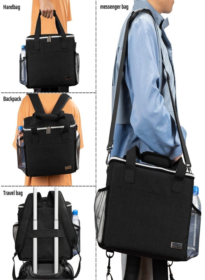 BAGLHER Dog Travel Bag Backpack Pet Supplies Backpack Pet Accessories Storage Bag 5-Piece Set With Shoulder Strap 2 Lined Pet Food Containers 2 Foldable Feeding Bowls Essential Kit for Pet travel - Image 4