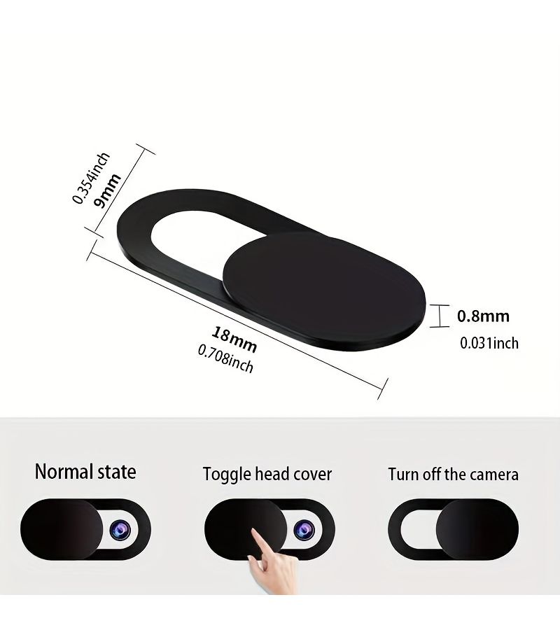 40 Pieces Black And White Sliding Webcam Cover For Laptop Tablet Phone Camera Privacy - Image 3