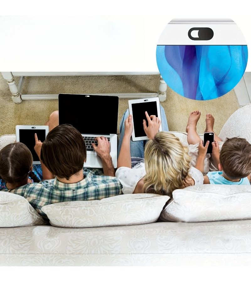 40 Pieces Black And White Sliding Webcam Cover For Laptop Tablet Phone Camera Privacy - Image 4