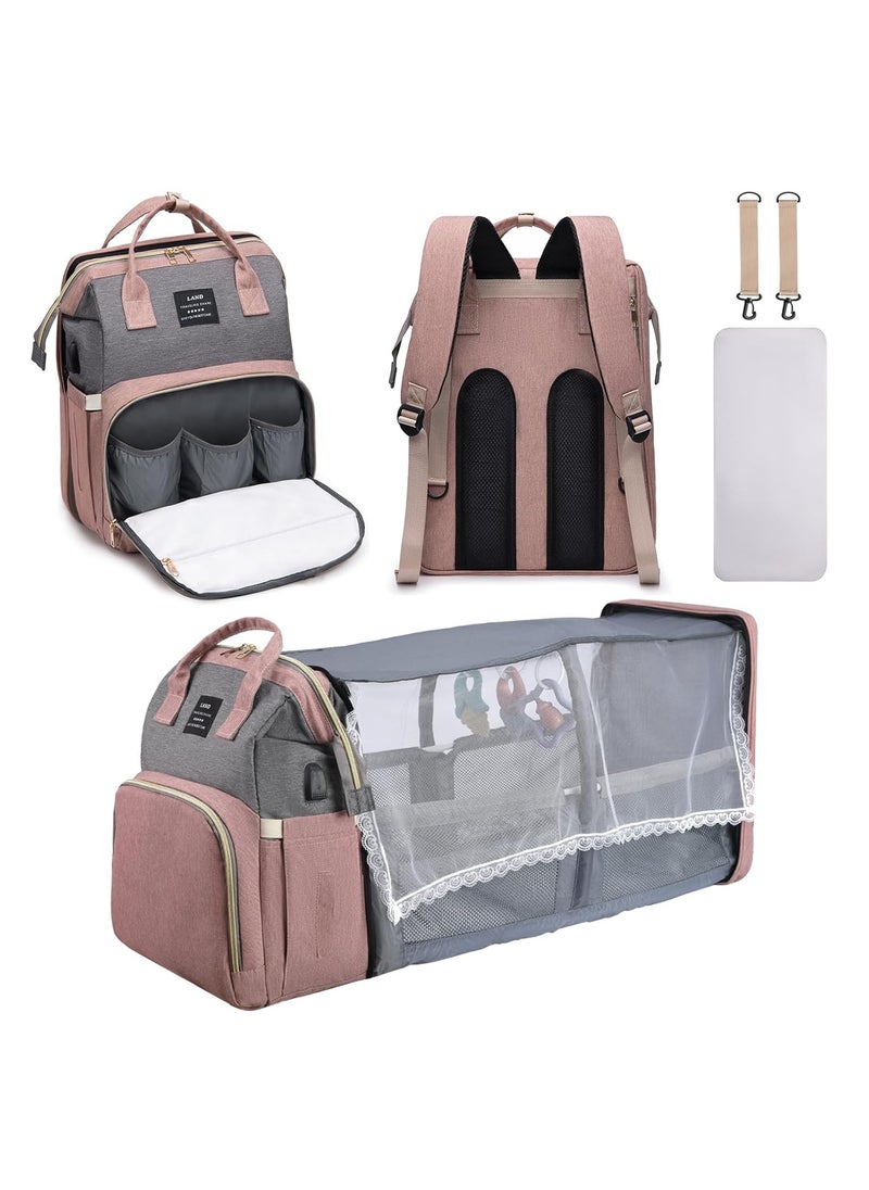 BLOOMING TIME Diaper Bag Backpack with Changing Station, Large Capacity Baby Bag,  Insulated Bottle Holder, Waterproof Travel Backpack for Mom and Dad  - Image 1