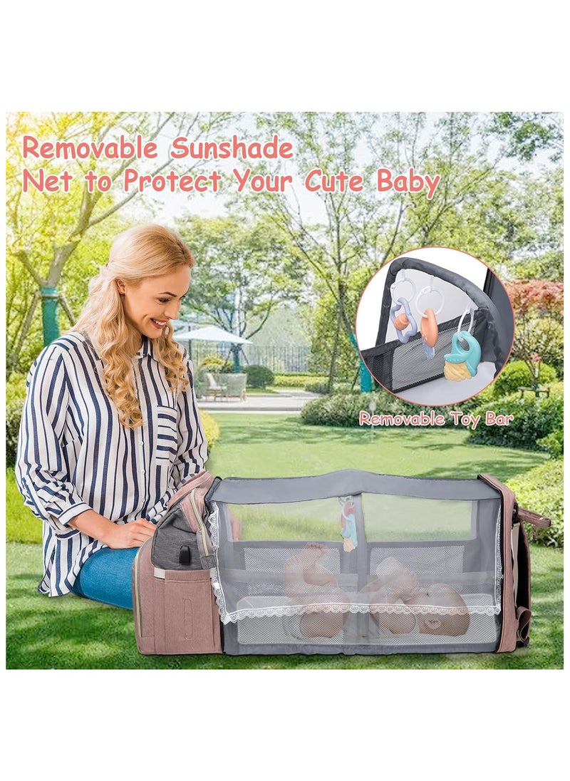 BLOOMING TIME Diaper Bag Backpack with Changing Station, Large Capacity Baby Bag,  Insulated Bottle Holder, Waterproof Travel Backpack for Mom and Dad  - Image 5