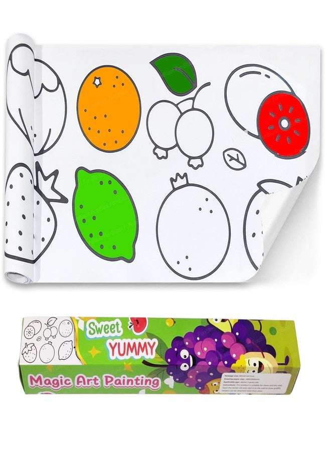 FunBlast Children's Drawing Roll, Coloring Paper Roll for Kids, 30 X 300Cm DIY Painting Drawing Paper Roll, Sticky Kid Art Roll, Early Educational Toys for Kid (Sweets-Theme) - Image 1