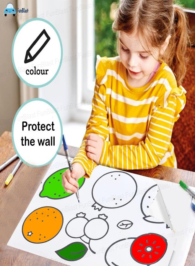FunBlast Children's Drawing Roll, Coloring Paper Roll for Kids, 30 X 300Cm DIY Painting Drawing Paper Roll, Sticky Kid Art Roll, Early Educational Toys for Kid (Sweets-Theme) - Image 5