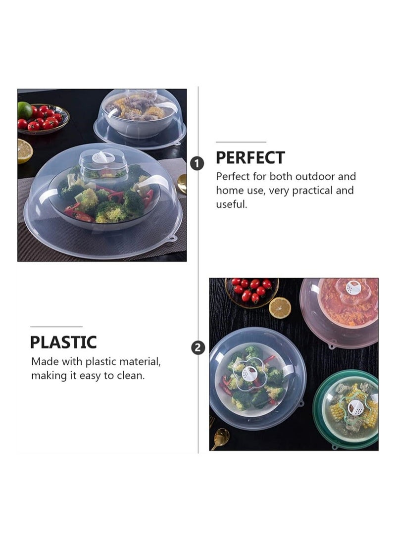 Y&D Food Cover 2pcs Dome Microwave Plate Lid Protector Guards Fly Cheese Butter Cake Splatter for Dessert Cooking Outdoor Teepee  - Image 2