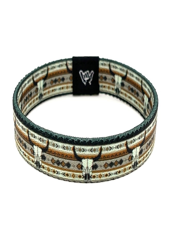 Hang Loose Bands أساور هانغ لوز - سوار جنوب غربي للرجال والنساء والمراهقين - طبعة قبلية مريحة ونمط بوهو - سوار معصم قابل للعكس بنمط غربي، مقاس صغير جدًا: طول 5.5 بوصة (للنحيفات والأطفال)، مطاط غير سام - Image 2