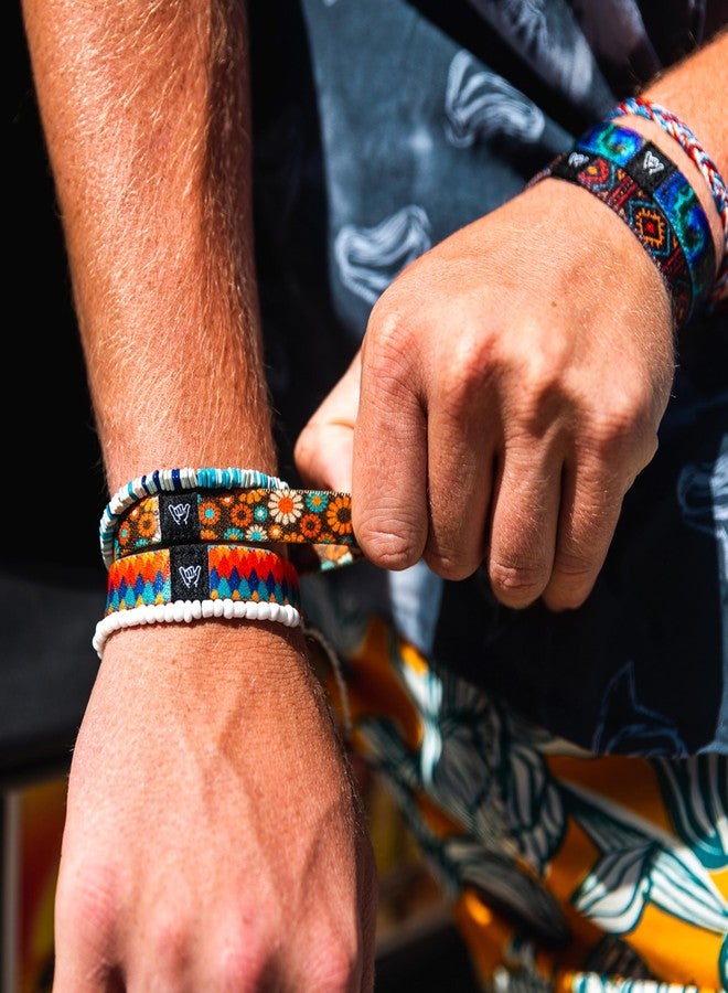 Hang Loose Bands أساور هانغ لوز - سوار جنوب غربي للرجال والنساء والمراهقين - طبعة قبلية مريحة ونمط بوهو - سوار معصم قابل للعكس بنمط غربي، مقاس صغير جدًا: طول 5.5 بوصة (للنحيفات والأطفال)، مطاط غير سام - Image 5