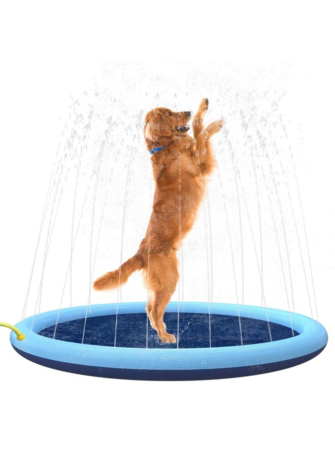 Splash Sprinkler Pad for Dogs - Thicken Dogs Pet Swimming Pool Bathtub, Pet Summer Backyard Playset & Water Toys, Gift for Dogs,Blue (Size : 170CM) - Image 5