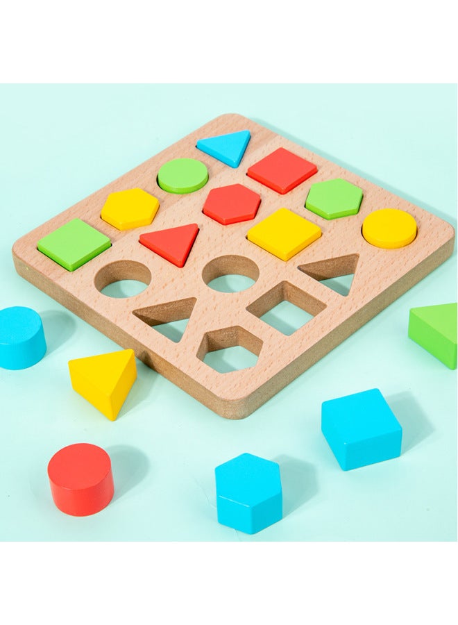 Puzzle Geometric Shape Three-dimensional Puzzle Battle Game Children's Educational Toys Wooden Toys National Tide Puzzle Wholesale-Color:Color Boxed - Image 4