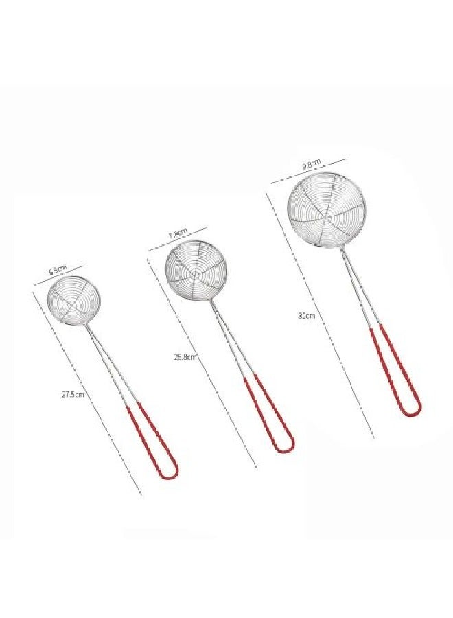 مغرفة بولة مصفاة ستانلس ستيل الاصلى الغير قابل للصدأ ٣ قطع - Image 1