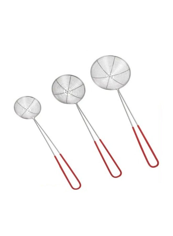 مغرفة بولة مصفاة ستانلس ستيل الاصلى الغير قابل للصدأ ٣ قطع - Image 2