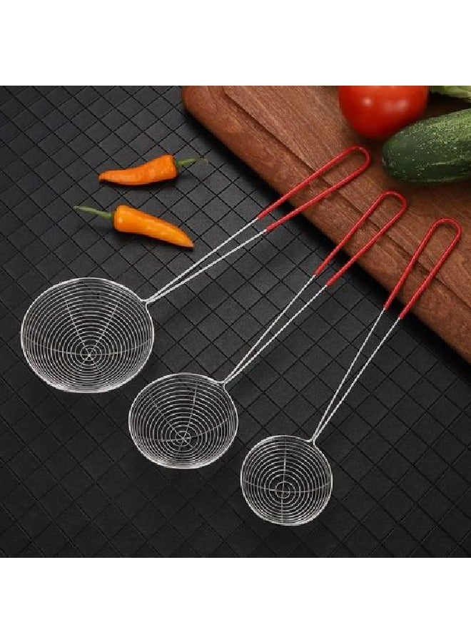 مغرفة بولة مصفاة ستانلس ستيل الاصلى الغير قابل للصدأ ٣ قطع - Image 4