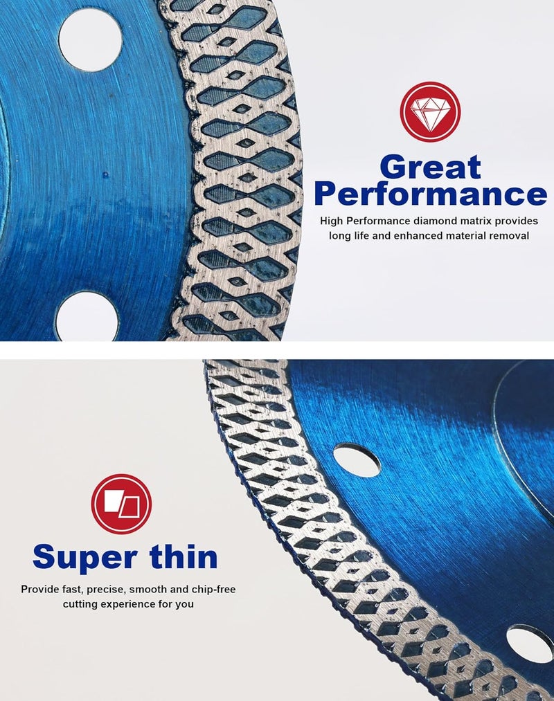 OSTEK 4.5 Inch Super Thin Diamond Tile Blade Porcelain Cutting Blade for Cutting Granite Marble Ceramics Porcelain Tiles(4.5") - Image 3