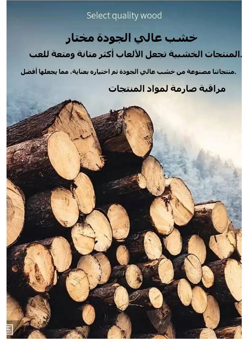 أطفال خشبية لعبة X O ، لعبة اللغز لعبة لوحة ، لعبة لوحة العائلة التفاعلية مناسبة للبالغين والأطفال - Image 5