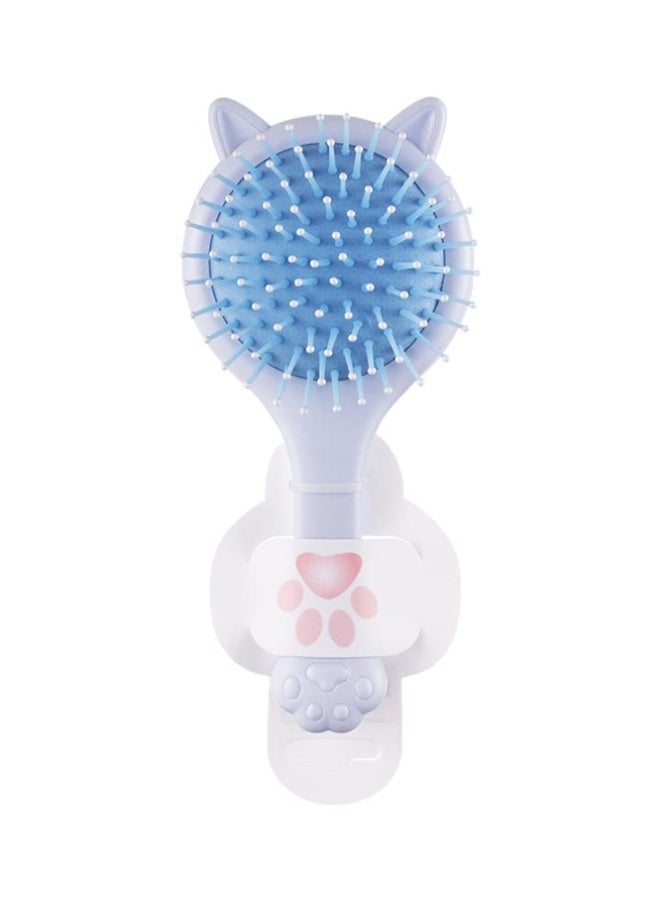 Crazy Boss Title: 2-in-1 Cat Ear Hair Brush with Mirror - Portable Mini Travel Detangling Brush for Girls - Image 1