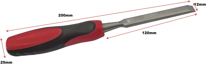 Inditrust 2PCs High Carbon Steel Wood Carving Chisel Set Manganese Blades Chisel Kit for Woodworking Carving Size 12mm, 19mm with Gloves - Image 2