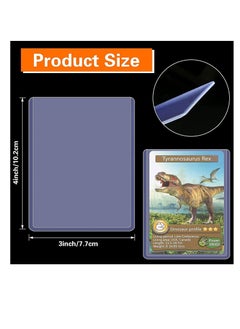 SYOSI 50PCS Card Sleeves Hard Plastic Card Sleeves for Baseball Card Protective Card Holder for Trading Cards,Sports Cards 3 x 4 Inch  - Image 3