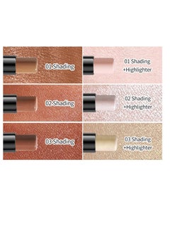 2 in 1 Makeup Shading Stick and Face Highlighter Stick Double End Contour Stick Cream Contour Stick Makeup Bronzer Stick Face Makeup Wonder Stick Face Brightens and Shades Pencil 01 - pzsku/Z2CA6F7B915C975BBA520Z/45/_/1699968197/7a5768e8-70a7-4d0c-ac7b-046f717a12e7