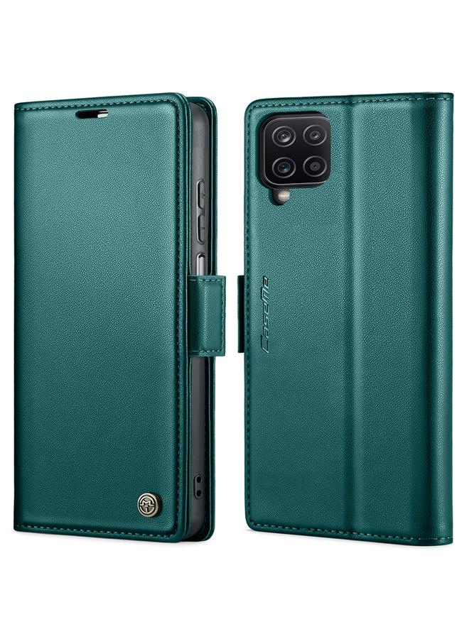 Case For Samsung Galaxy A12 5G 023 Butterfly Buckle Litchi Texture RFID Anti-theft Leather Phone Case