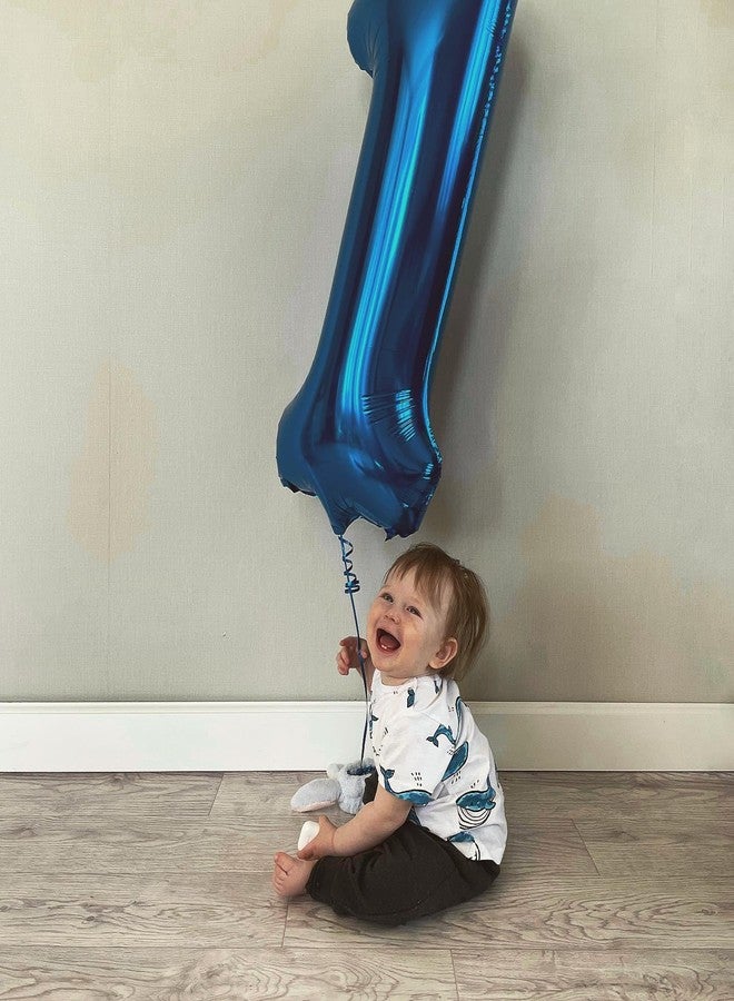 IWERP Navy Blue Number 1 Balloon for First Birthday 40 Inch, 1st One Number Balloons Birthday Decorations for Girl Boy Toddler Baby - Image 2