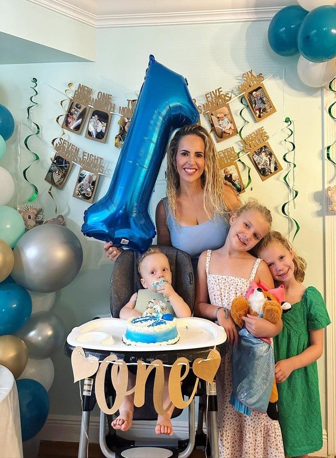IWERP Navy Blue Number 1 Balloon for First Birthday 40 Inch, 1st One Number Balloons Birthday Decorations for Girl Boy Toddler Baby - Image 4