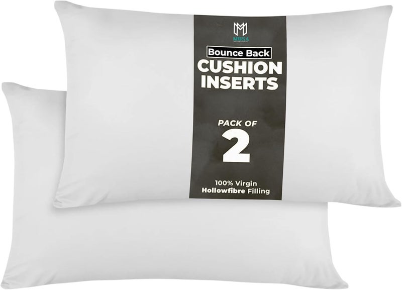 ® Cushion Inserts 100% Polyester - Throw Pillows for Sofas, Bed & Chair - Down Alternative Filling Pillow Inserts | Pack of 2 Washable Cushion Inner for Couch, Office & Garden (2, 35 x 50cm) - Image 1