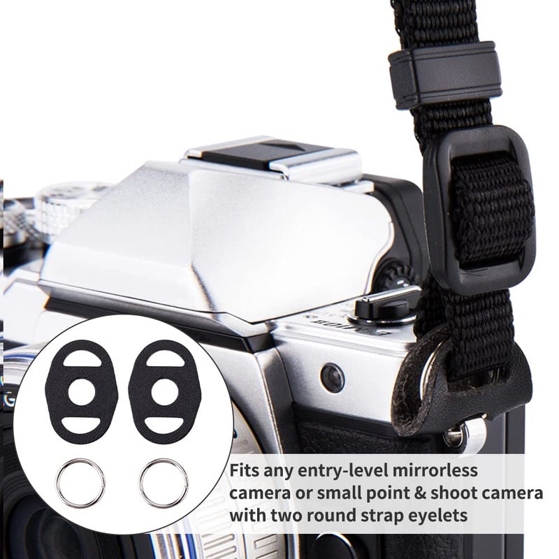 JJC Soft Camera Neck Shoulder Strap for Sony ZV-E10 A6000 A6100 A6300 A6400 A6500 A6600 Fuji Fujifilm X Half X-T5 X-T30 X-T20 X-T4 X-T3 X100V Canon EOS M50 M6 Mark II R7 R10 R50 G7X G5X G1X & More - Image 2