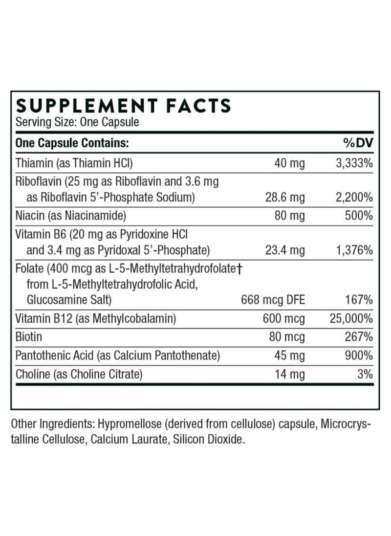 Thorne - B-Complex #12 - 60 Capsules Dietary Supplement - Image 1